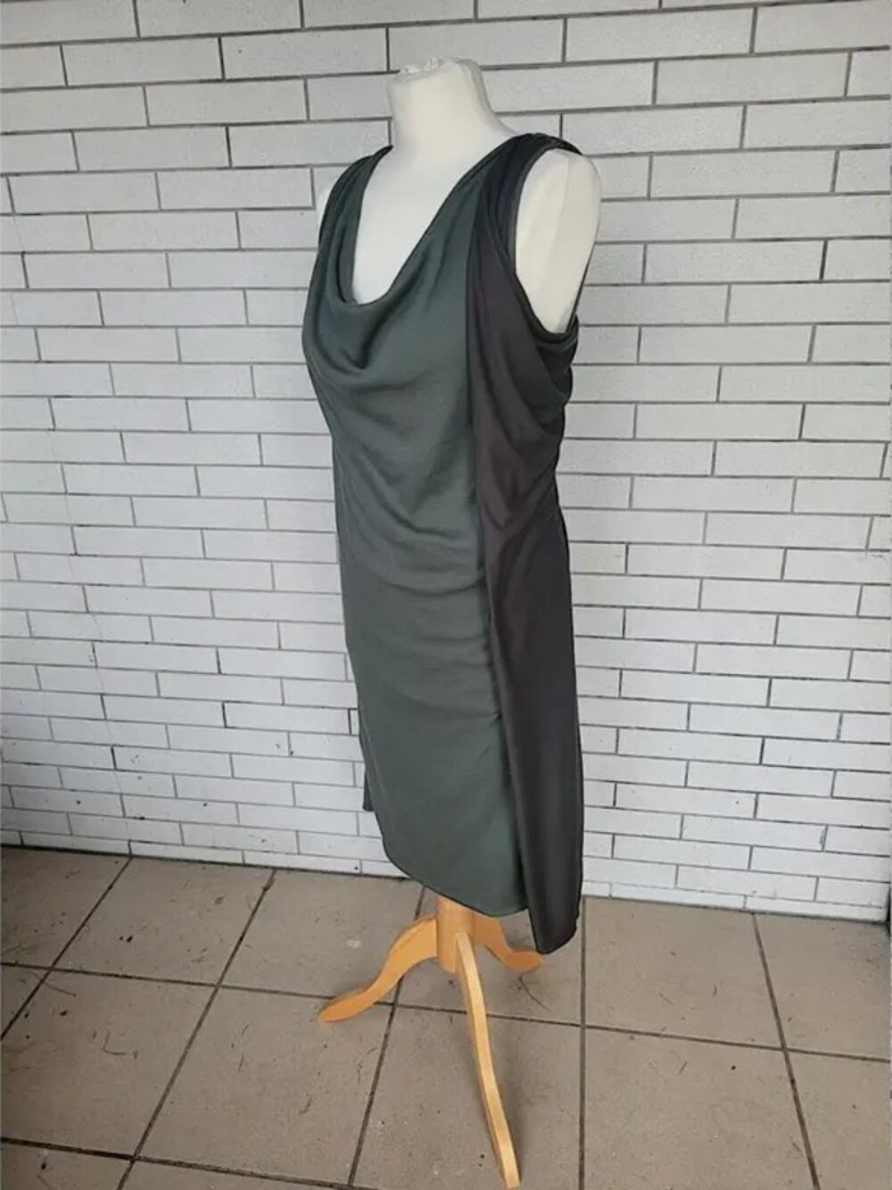 Silent by Damir Doma khaki viscose avant-garde dress